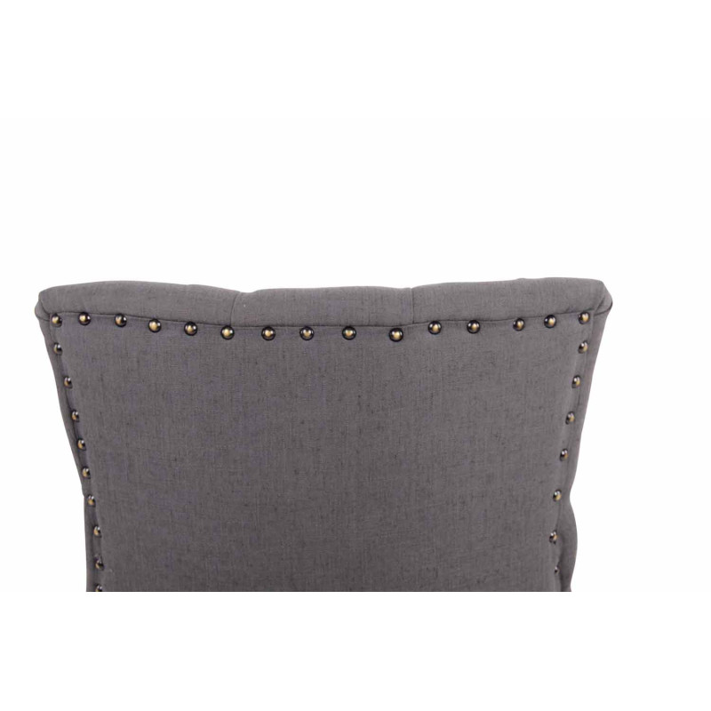 Sedia da pranzo Aberdeen, tessuto grigio scuro anticato chiaro