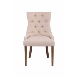 Chaise de salle à manger Aberdeen, tissu crème clair antique