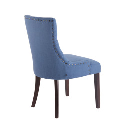 Chaise de salle à manger Aberdeen, tissu bleu antique