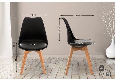 Chaise Linares, noire