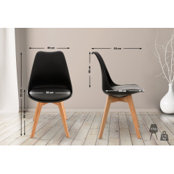 Silla Linares, negra