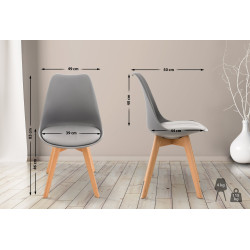 Chaise Linares, cinza