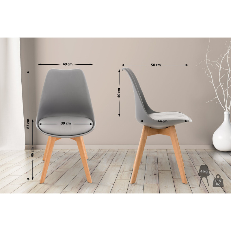 Chaise Linares, cinza