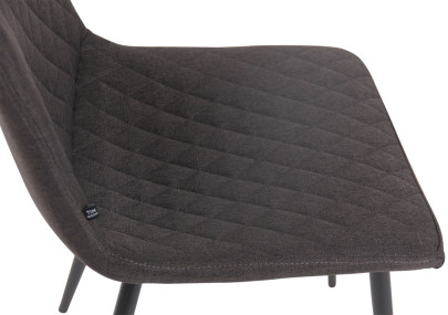 Chaise Telde, tissu gris foncé