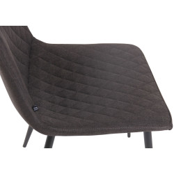 Chaise Telde, tissu gris foncé