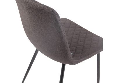 Chaise Telde, tissu gris foncé
