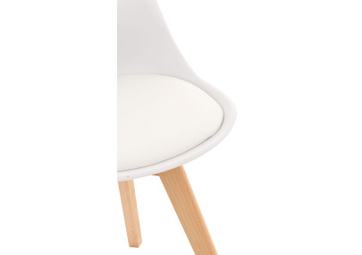 Conjunto de 4 cadeiras Linares brancas