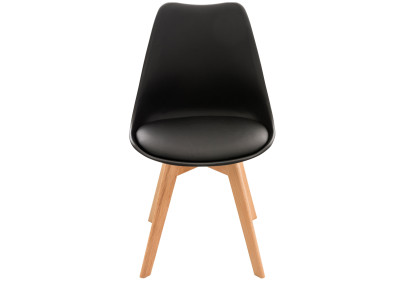 Ensemble de 4 chaises Linares, noires