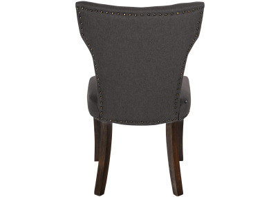 Silla de comedor Zadar, tela gris oscuro antiguo