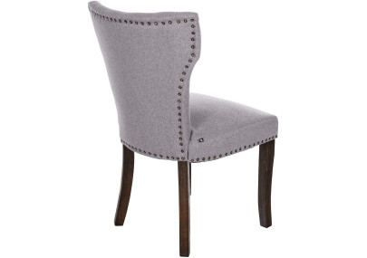 Chaise de salle à manger Zadar, tissu gris foncé antique