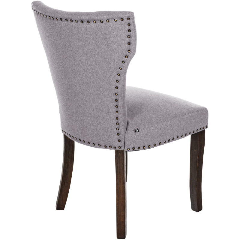 Cadeira de jantar Zadar, tecido cinza escuro antigo