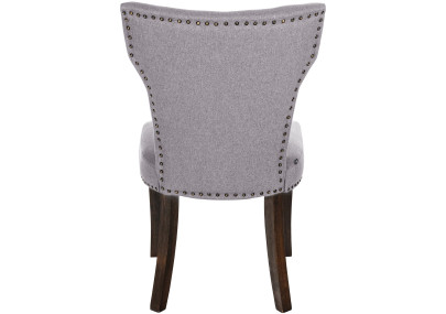 Chaise de salle à manger Zadar, tissu gris foncé antique