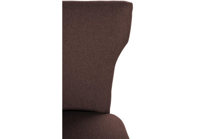 Chaise de salle à manger Zadar, tissu marron foncé antique