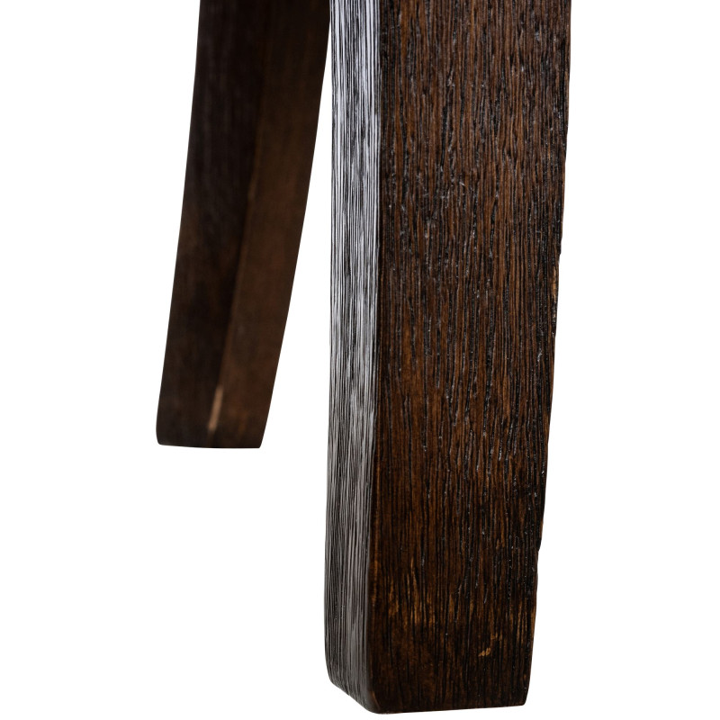 Sedia da pranzo Zadar, tessuto marrone scuro anticato