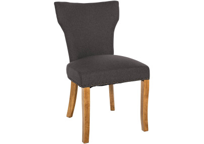 Chaise de salle à manger Zadar, tissu gris foncé clair antique