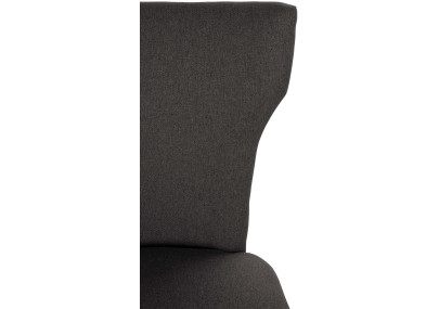 Silla de comedor Zadar, tela gris oscuro claro antiguo