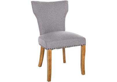 Chaise de salle à manger Zadar, tissu gris clair antique