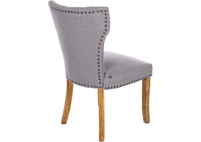 Chaise de salle à manger Zadar, tissu gris clair antique