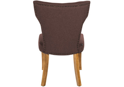 Silla de comedor Zadar, tela marrón claro antiguo