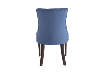 Conjunto de 2 sillas de comedor Aberdeen, tela azul antiguo