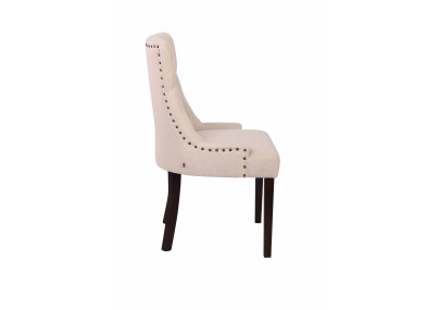 Ensemble de 2 chaises de salle à manger Aberdeen, tissu crème antique