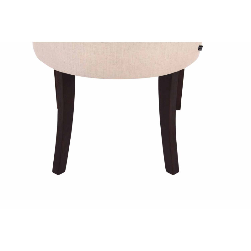 Conjunto de 2 sillas de comedor Aberdeen, tela crema antigua