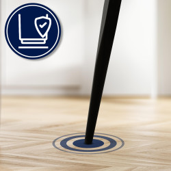 Silla Tirana, tela negra y gris titanio