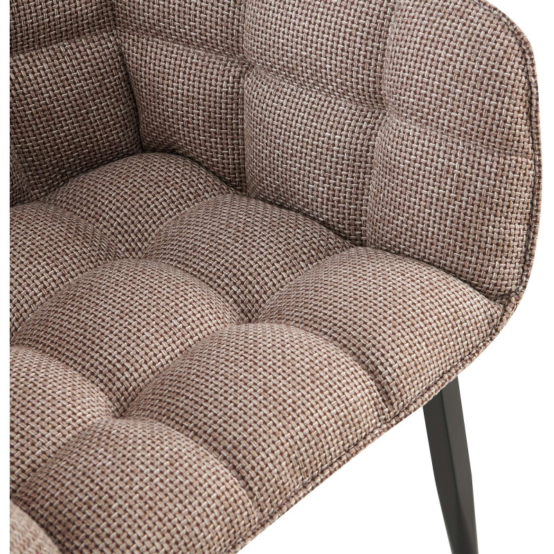 Chaise Tirana, tecido terra castanha preto