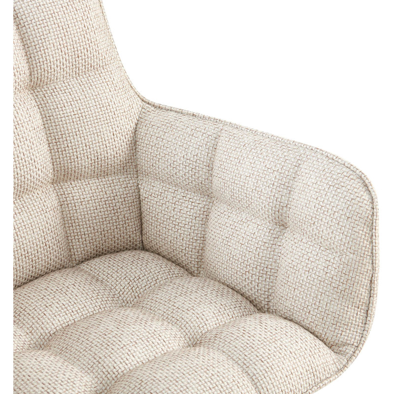 Silla Tirana, tela: negro y marfil