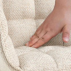 Silla Tirana, tela: negro y marfil