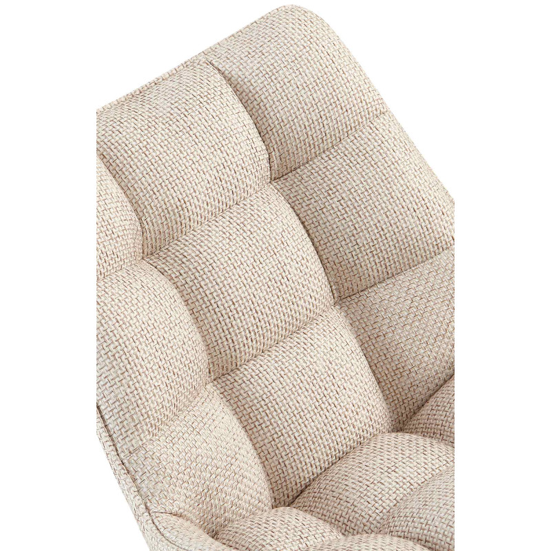 Chaise Saranda, tissu noir et ivoire