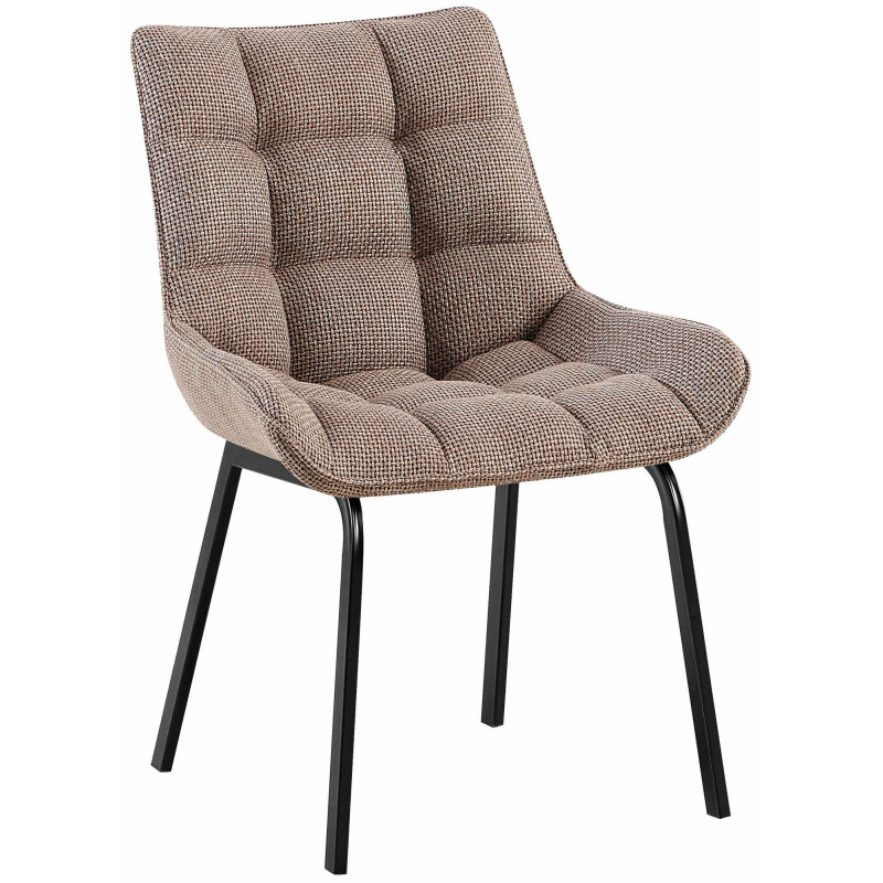 Sedia Saranda, tessuto terra bruciata nero