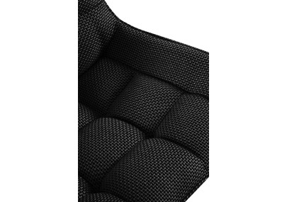 Chaise Saranda, tissu noir et gris titane