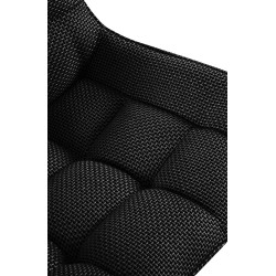 Chaise Saranda, tecido preto e cinza titânio