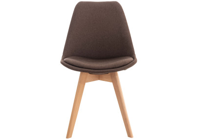 Chaise Linares, tissu marron