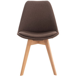 Sedia Linares, tessuto marrone