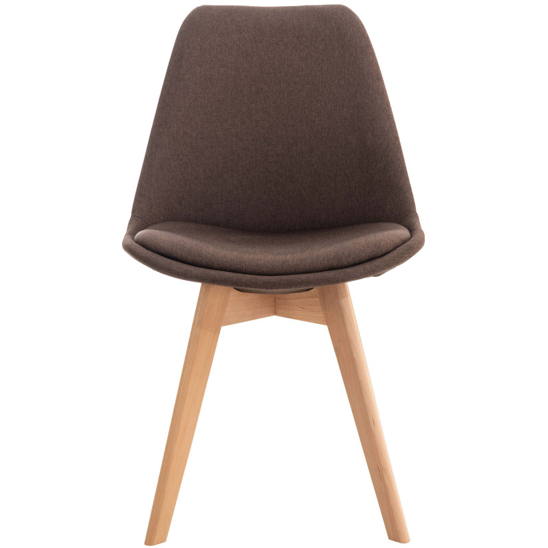 Sedia Linares, tessuto marrone