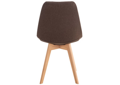 Cadeira Chaise Linares, tecido castanho