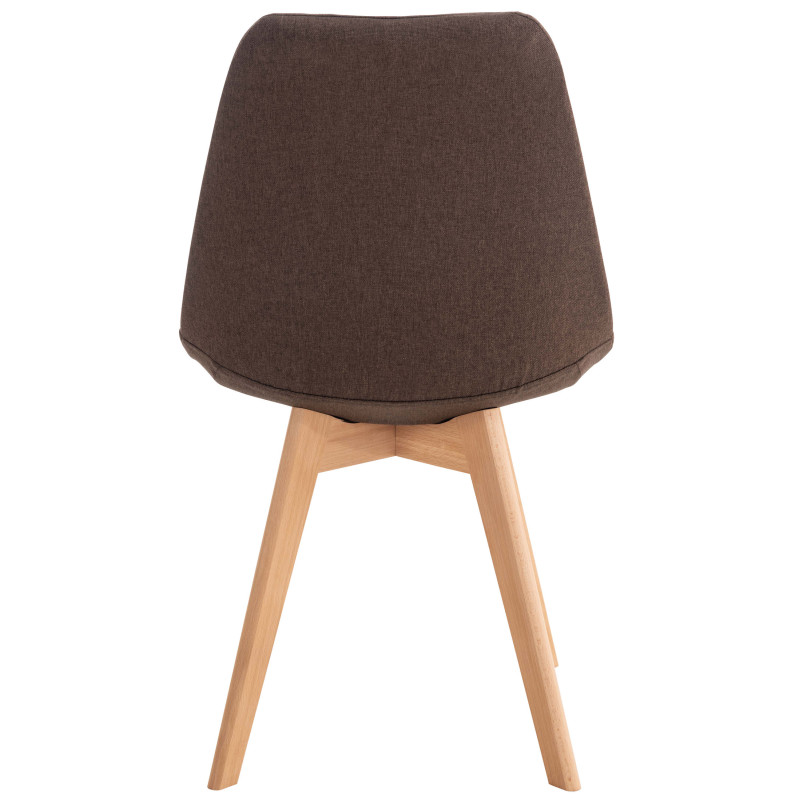 Sedia Linares, tessuto marrone