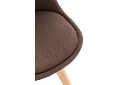 Chaise Linares, tissu marron
