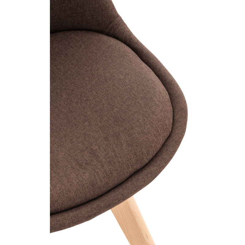 Sedia Linares, tessuto marrone