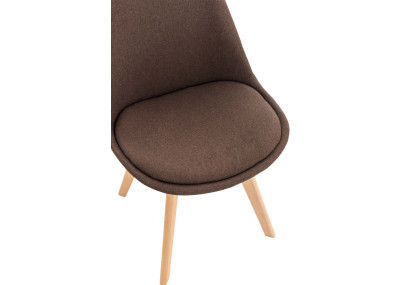 Cadeira Chaise Linares, tecido castanho