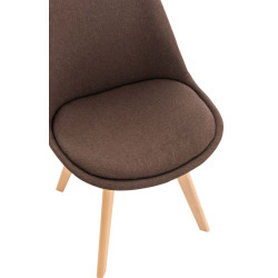 Sedia Linares, tessuto marrone