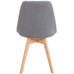 Silla Linares, tela gris claro