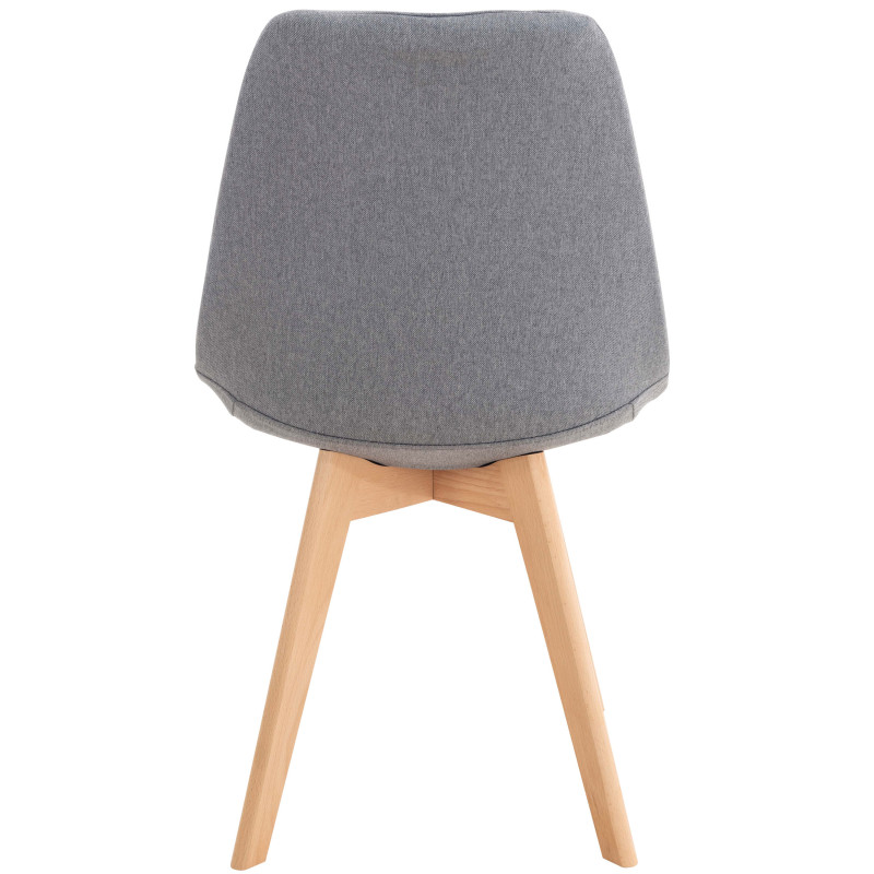 Silla Linares, tela gris claro