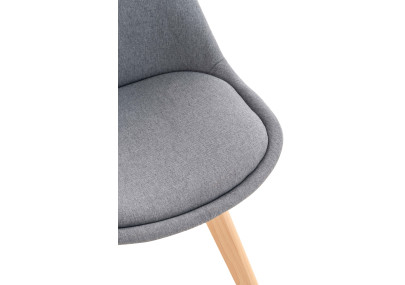 Chaise Linares, tissu gris clair