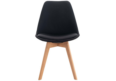 Chaise Linares, tissu noir