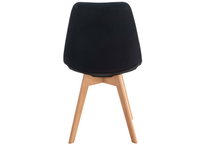 Chaise Linares, tissu noir