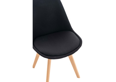 Chaise Linares, tissu noir