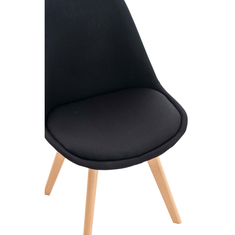 Chaise Linares, tissu noir